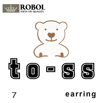 

ROBOL High Quality Original Fashion Cute Spanish Bear Earrings DIY Jewelry Girls Ladies Jewelry DIY Jewelry Free Shipping