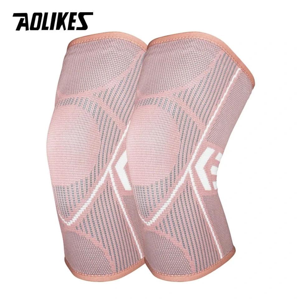 

AOLIKES 1 Pair Elastic Knee Pads Nylon Sports Knee support Fitness Gear Patella Brace Running Basketball Volleyball Support