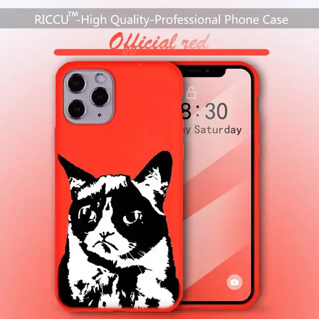 For Iphone 13 Black Cat Cute Animal Art Luxury Phone Case For Iphone 11 12 13 Pro Max Mini Xs Max 8 7 Plus X Xr Candy Red Covers Phone Case Covers Aliexpress
