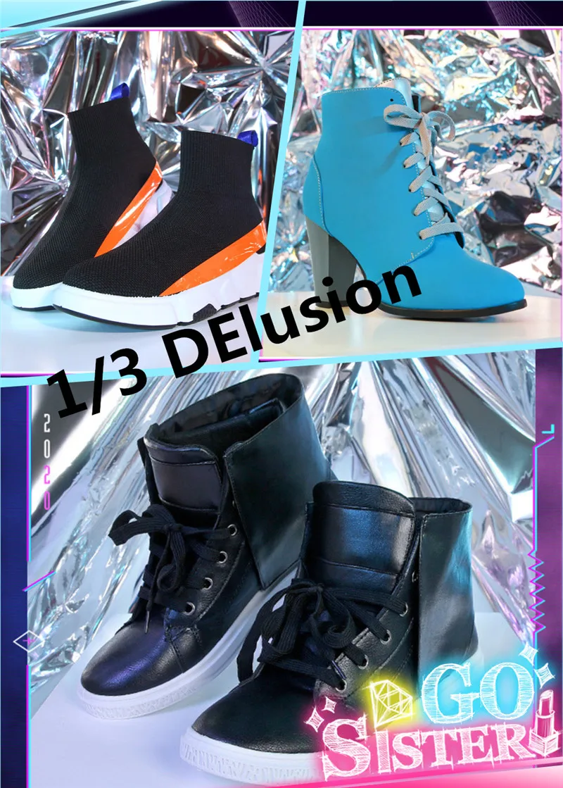 1/3 DElusion New LOL True Damage Band Skin Akali Yasuo Qiyana Shoes cosplay props daily shoes free shipping | Тематическая одежда