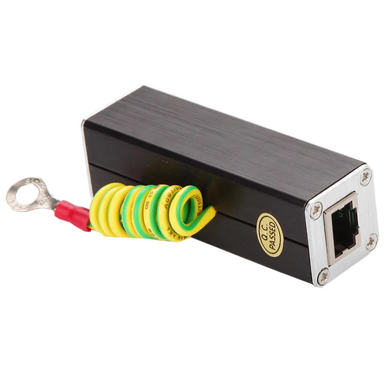Сетевой стабилизатор напряжения Ethernet 100 м защита от молний RJ45 блокировка кабеля