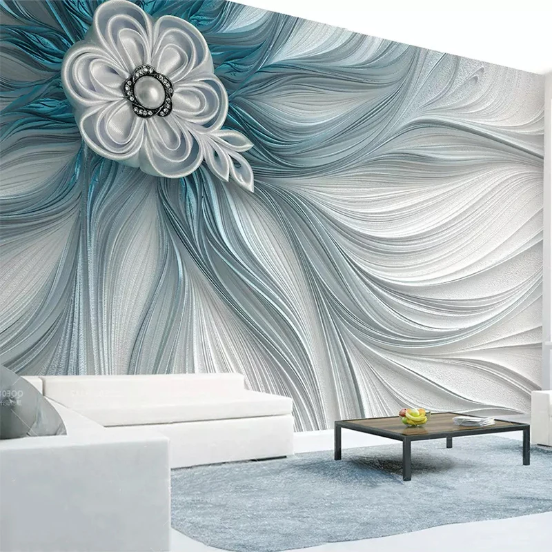 

Dropship Photo Wallpaper 3D Abstract Art Flowers Murals Bedroom Creative Fashion Home Decor Wall Painting Papel De Parede 3 D