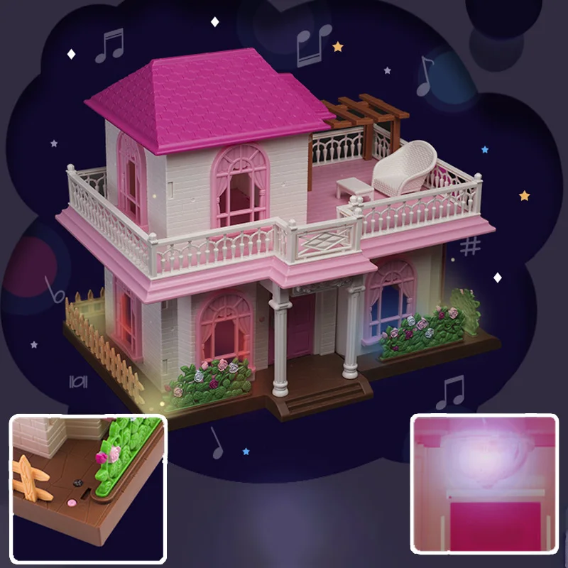 Forest Family Little Houses For Girls Villa Country House 1:12 Simulation Miniature Dollhouse Accessories Dolls For Girls Gift 2