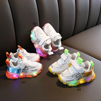

LED Luminous Sport Run Sneakers Casual Light Up Sport Shoes for Kids Children boy Girl 2019 Light Sneakers Spring Autumn