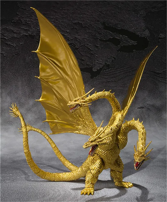Фильм Gojira 3 головы золотой дракон король BJD суставов подвижная ПВХ фигурка Коллекционная модель игрушки