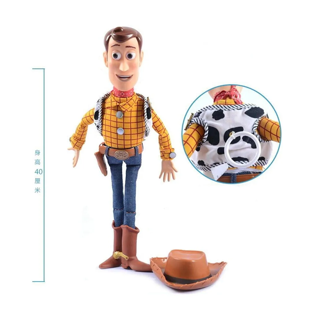 Skup New arrival 43cm toy story Talking Woody lighting Buzz Action figurki do zabawy zabawkowy model dzieci prezent na boże narodzenie darmowa wysyłka