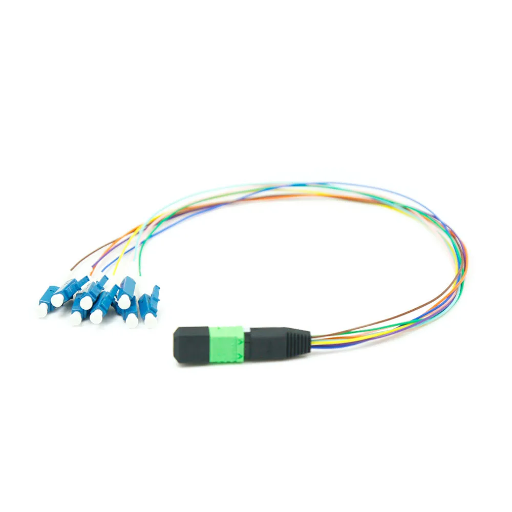 

2Pcs/Lot,MPO Female to 8cores harness LC/UPC Fiber Optic Fan Out Pigtail,Insertion loss:0.35dB,SM,SX,0.9mm