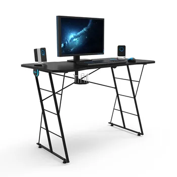 

Ergonomic Gaming Desk E-sports Computer Table RGB LED Light Height adjustable Gamer Tables Workstation with Headphone Holder