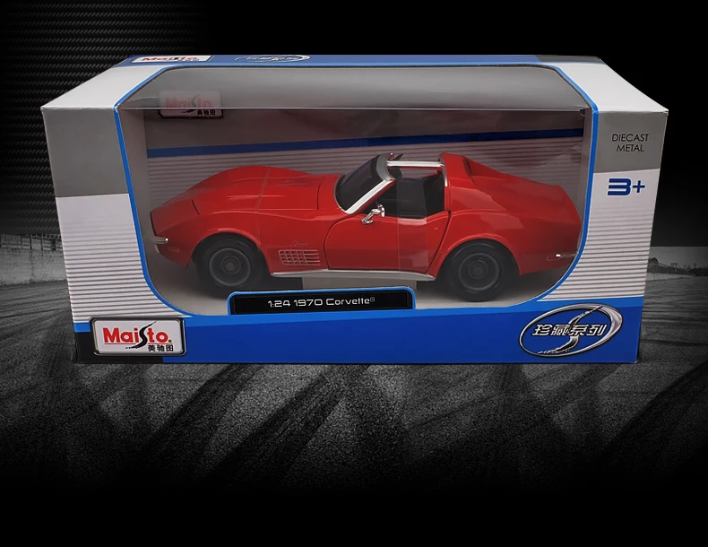 Maisto 1:24 1970 Corvette Alloy die-cast static car model manufacturer authorized collection gift toy tool Maisto 1:24 1970 Corvette Alloy die-cast static car model manufacturer authorized collection gift toy tool