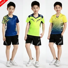 Новые детские спортивные комплекты Одежда для бадминтона детские настольные теннисные наборы для мальчиков теннисная Одежда для мальчиков Одежда для бега для девочек