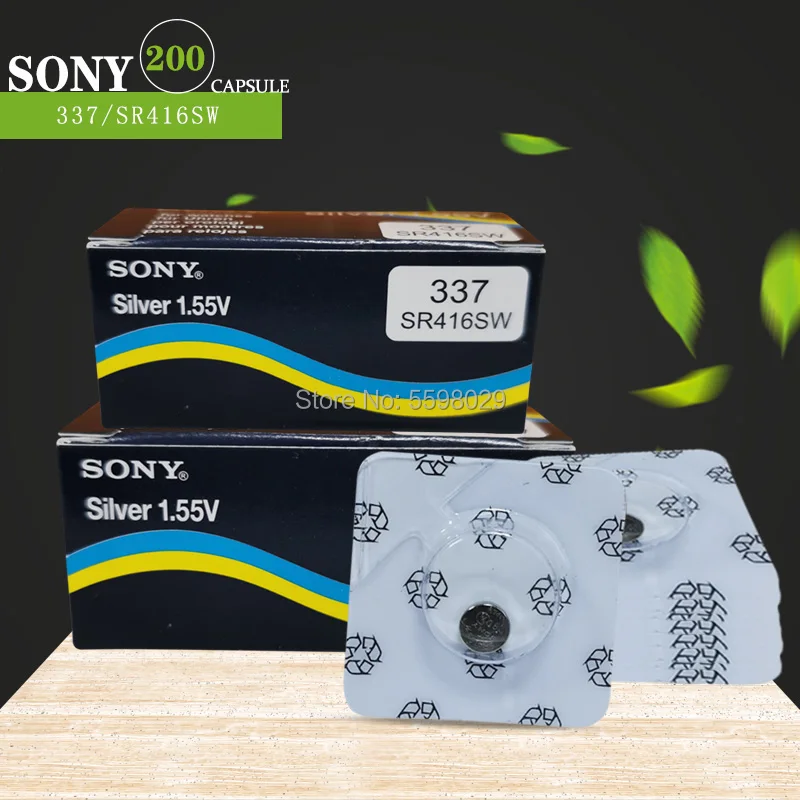 200 шт. таблетки для часов Sony 1 55 в 337 SR416SW оксид серебра сделано Японии | Электроника