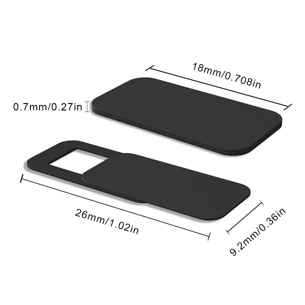 Black 6pcs pack Защитный чехол для веб-камеры затвора пластиковая камера щит для IPhone ПК и ноутбуки Ультра Тонкая линза стикер конфиденциально - Цвет: Black 6pcs pack