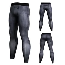 Колготки для бега, компрессионные колготки, новинка, мужские эластичные быстросохнущие леггинсы для фитнеса, бега, большой размер