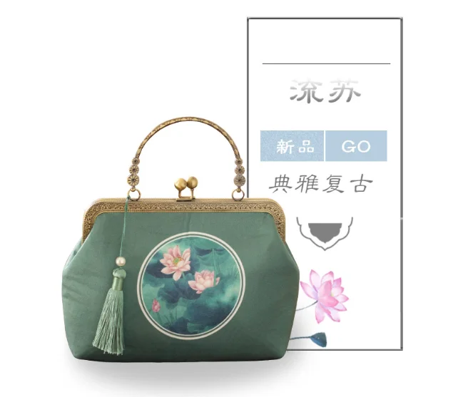 

Angelatracy 2020 New Jacquard Luxury Handbags Women Bags Designer Lotus Women Messenger Bags Hand Bag Lady Green bolsa feminina