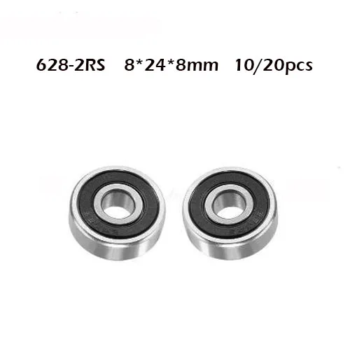 10/20PCS 628rs Bearing ABEC-1 8x24x8 mm Miniature 628Z Ball Bearings 628 RS EMQ 2RS 628-2RS 8*24*8mm | Обустройство дома