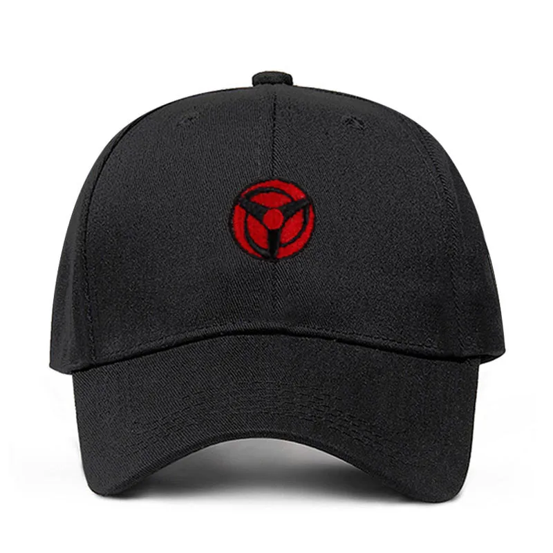 Uchiha Obito Kakashi Sharingan Dad Hat Хлопковые бейсболки Наруто бейсболка с вышивкой - Цвет: Черный