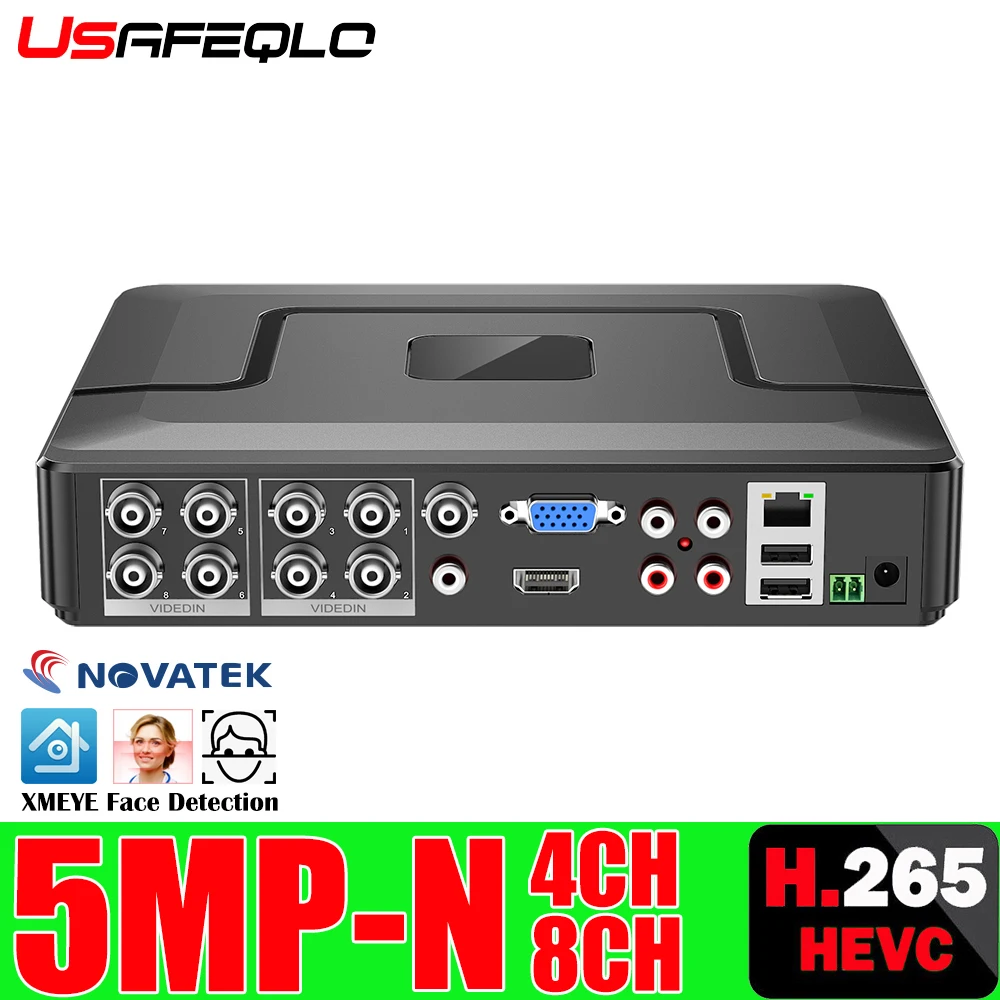 H.265 8CH/4CH 5M-N HVR безопасность жесткий диск CCTV гибридный видеорегистратор P2P