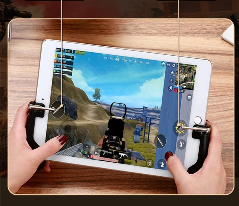 PUBG Mobie контроллер геймпад для Ipad планшет триггер огонь Кнопка Aim ключ мобильные игры Ручка L1R1 джойстик для шутеров