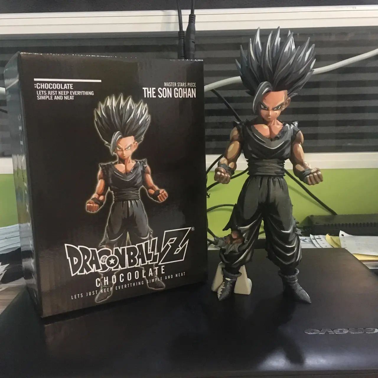 

Dragon Ball MSP Cartoon Version of Gohan Black And White with Pattern Stealth Battle Damage Chocolate Boxed Garage Kit