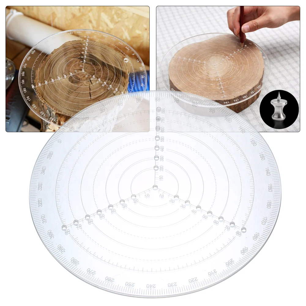 High Accuracy Center Finder Tool Woodworking Compass for Woodturners Bowls Lathe Work Clear Acrylic Drawing Circles Diameter | Инструменты