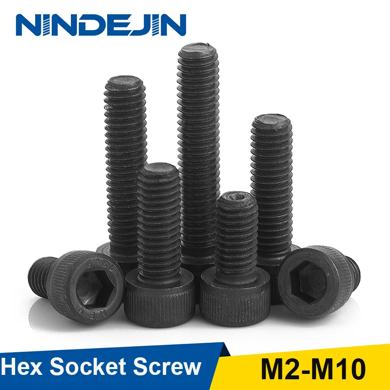 NINDEJIN болты с шестигранной головкой 5 50 шт. M2 M2.5 M3 M4 M5 M6 M8 M10 12 9 класса из