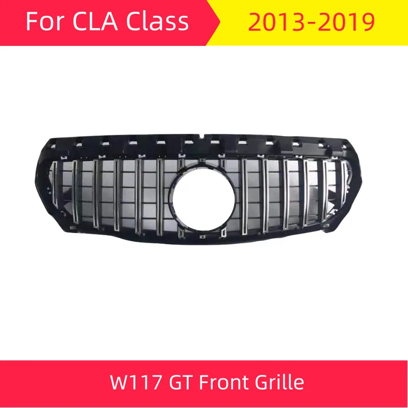 W117 CLA класс GT Передняя решетка для 2013- CLA200 CLA220 CLA260 CLA45 Спортивная передняя решетка GT R стильная решетка ABS