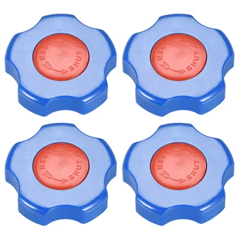 

uxcell 4Pcs Plastic Outside Faucet Hose Bibb Round Wheel Handle Square Broach 8x8mm Wheel OD 74mm ABS Blue Red ABS