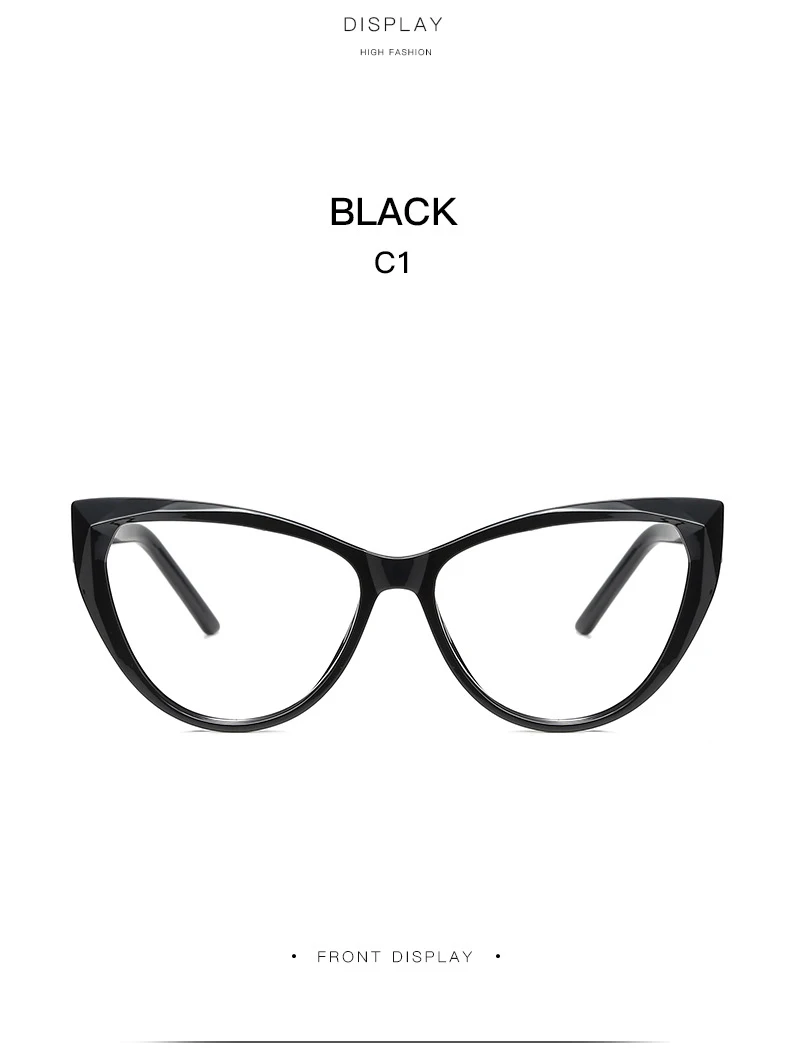Женские стильные дизайнерские очки кошачий глаз TR90 с пружинным шарниром, прозрачные оптические очки для близорукости, оправа-1,25