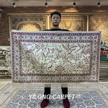 Yilong 3'x5' традиционный охотничий дизайн Гобелен Восточный nanyang шелковые ковры(YXR344B