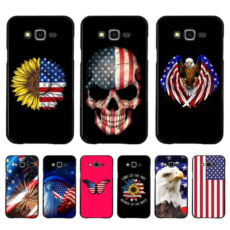 Мягкий чехол FHNBLJ с американским флагом США и орлом для телефона Samsung A50 A70 A40 A6 A8 Plus