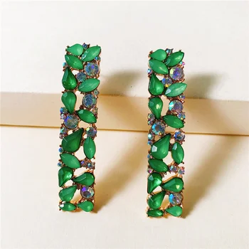 

JUJIA Bohemian Crystal Drop Earrings Simple Style Jewelry Hanging Pendant Earrings Fashion Accessories Bijoux