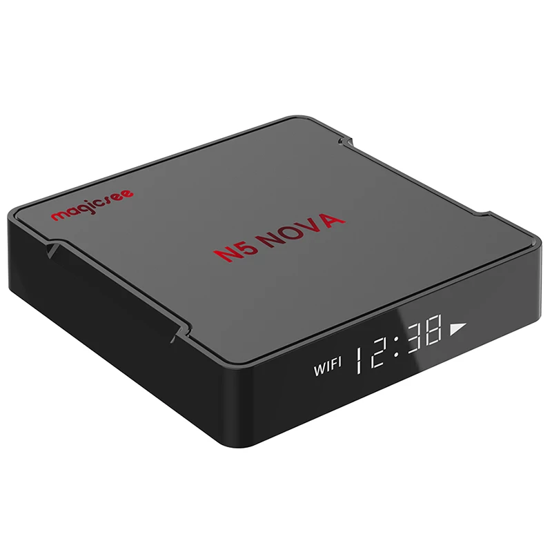 Magicsee N5 NOVA Android 9.0 TV Box Rockchip3318 4GB RAM+64GB ROM 2.4GHz+5GHz WiFi Bluetooth 4.0 Support 4K 2.4G Voice Remote