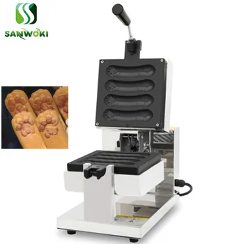 

cartoon waffle machine rotary cat paw -shaped waffle maker making machine 4pcs dog arms egg cake baking plate waffle iron pan