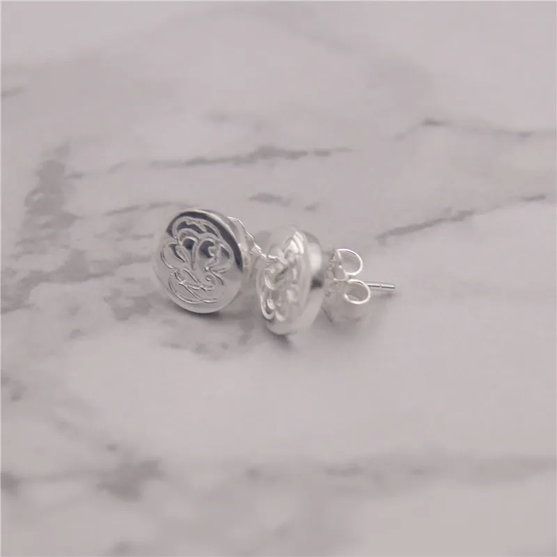 925 пробы серебряные серьги-гвоздики для женщин pendientes mujer moda pendientes mujer moda