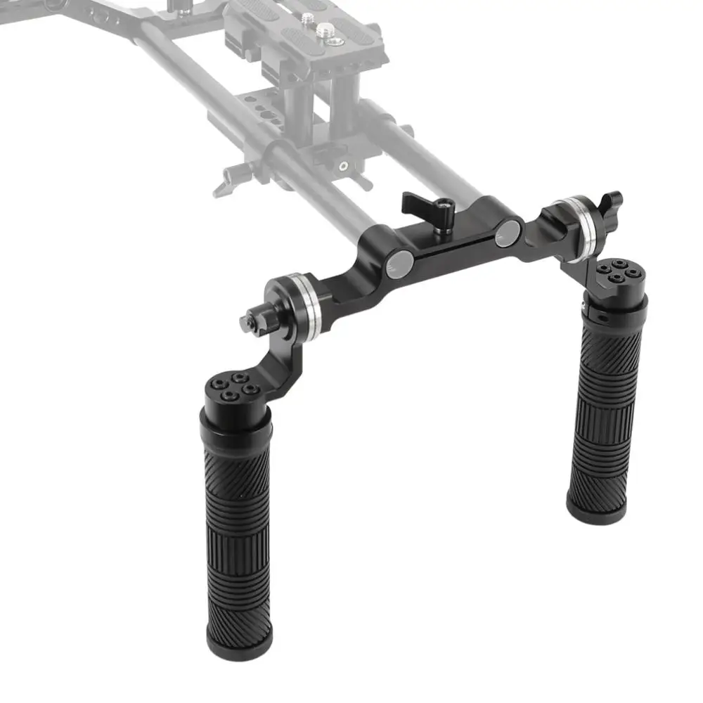 

Kayulin Rosette Handgrips & 15mm Rod Clamp Railblock with ARRI Rosette Black Color for DSLR Camera Rig