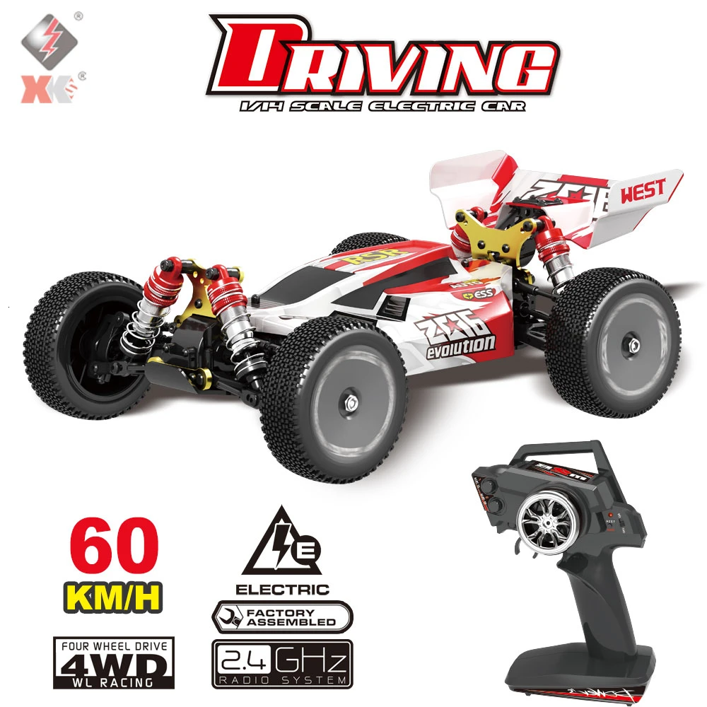 

Wltoys 144001 1/14 2.4G RC Buggy 4WD High Speed Racing RC Car Vehicle Models 60km/h RC Racing Car 550 Motor RC Off-Road Car RTR