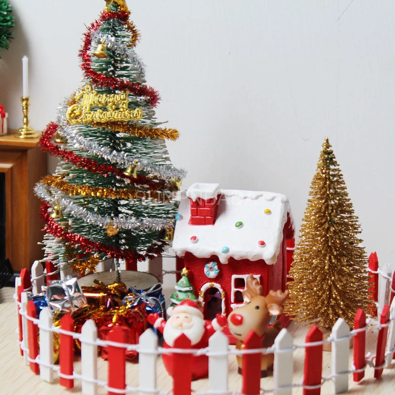 Miniature Christmas Tree Dollhouse | Dolls House Miniatures Christmas - 1 12 Scale -