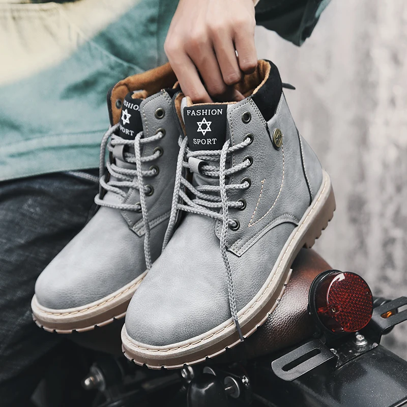 Обувь; мужские ботинки Martens; кожаная теплая зимняя обувь; крутые мотоциклетные мужские Ботильоны; осенние оксфорды; Повседневная обувь для мужчин; Zapatillas
