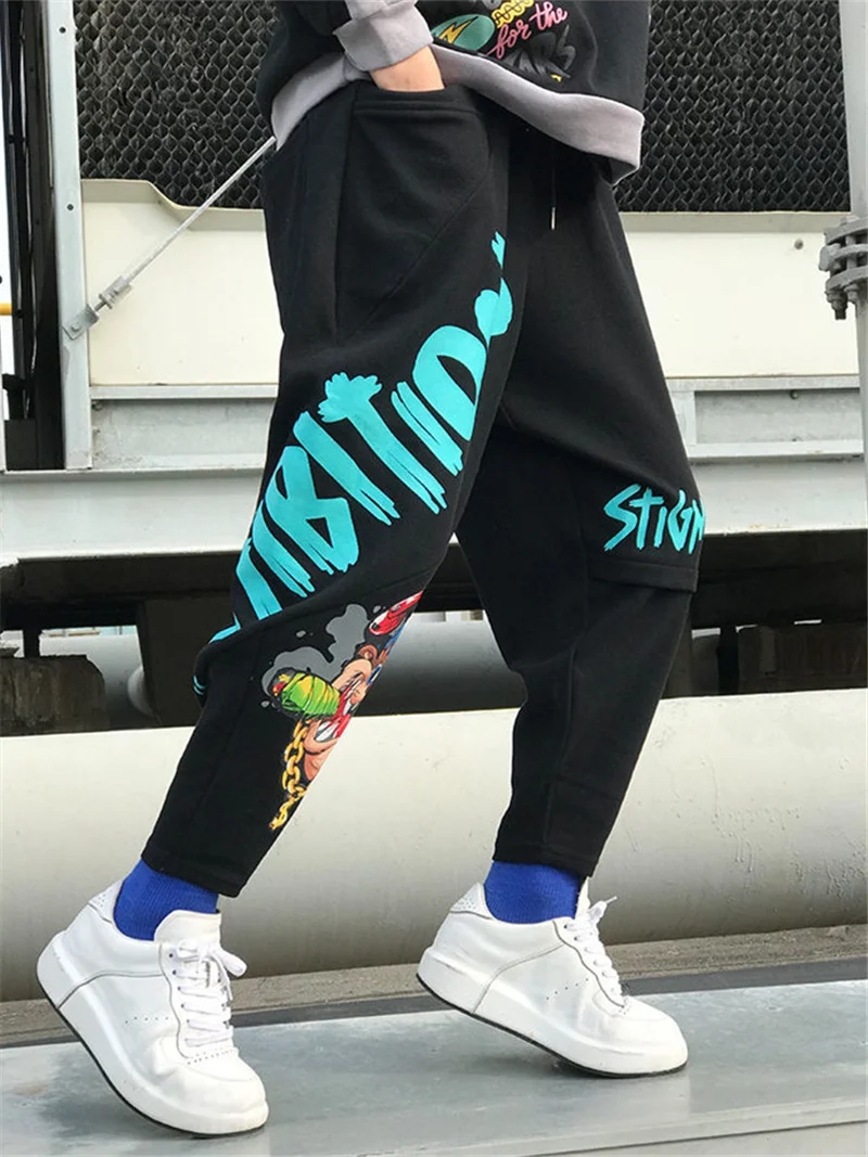 2023 New Men's Sweatpants Baggy Joggers Fashion Letter Hip Hop