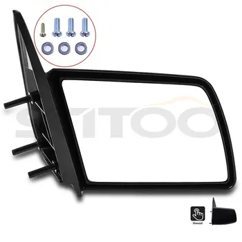 

Scitoo Manual Side View Door Mirror Passenger RH Black for 88-98 GMC Chevy Pickup Truck Auto Replacement Exterior Car Parts