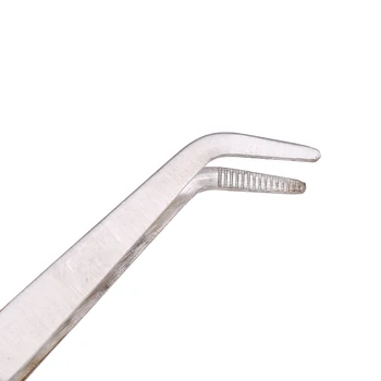 

Straight Curved Tip Selflock Tweezer Cross Locking Jeweler Jewelry Making Tool N58F