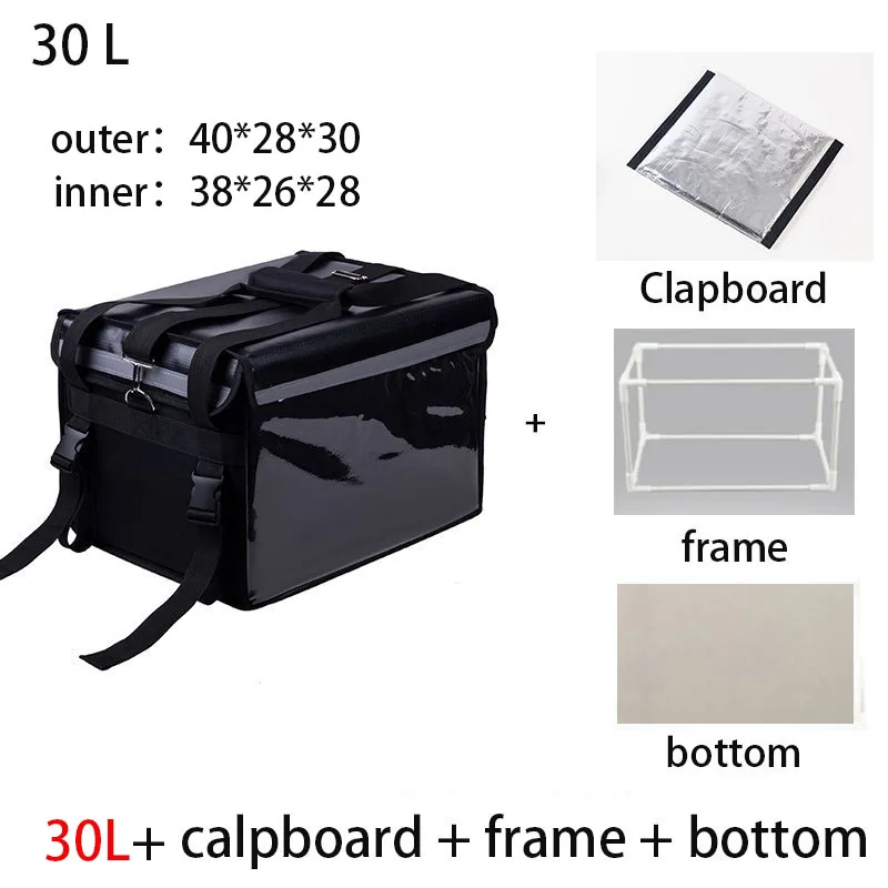 30L Extra Large Cooler Bag Car Ice Pack Insulated Thermal Lunch Pizza Bag Fresh Food delivery Container Refrigerator Bag 4