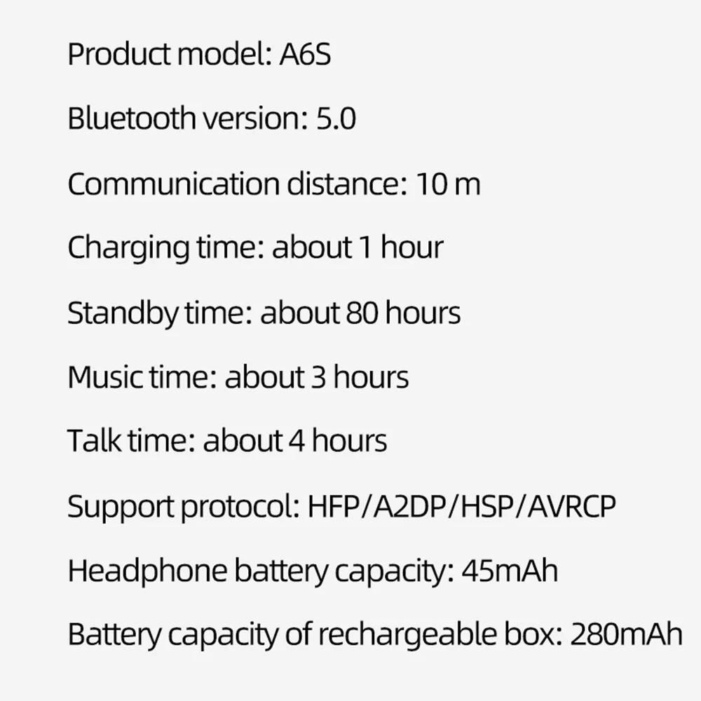 A6S TWS беспроводные наушники PK Airdots стерео Bluetooth наушники BT 5,0 водонепроницаемые спортивные гарнитуры с шумоподавлением Микрофон для Redmi