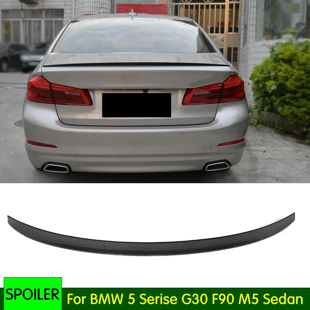 G30 F90 углеродного волокна задний спойлер для BMW 5 Serise M5 Седан 4 двери 530i 540i багажник
