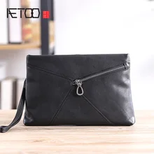 AETOO мужские сумки, кожаные сумки-конверты, трендовые сумки для захвата, сумки большой емкости для псориаза