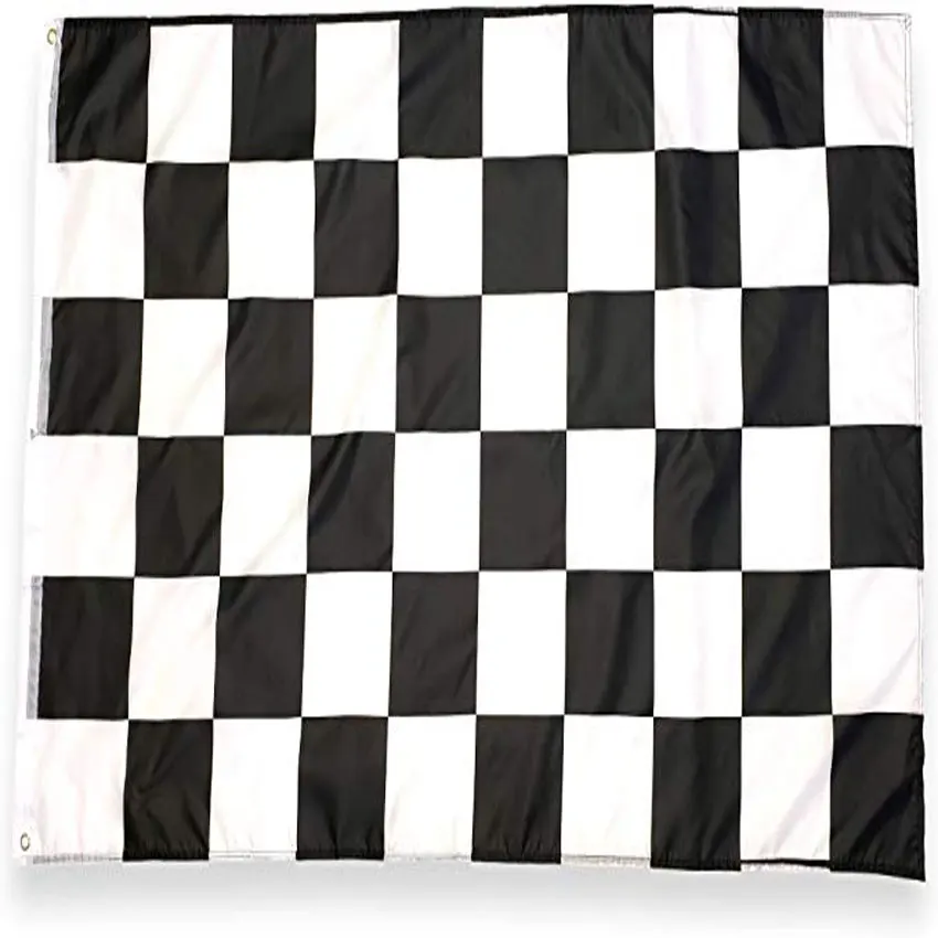 High quality 3x5 Foot Checkered Flag with Double Stitched Edges, Two Brass Grommets, and Polyester Fabric Flag for Racing