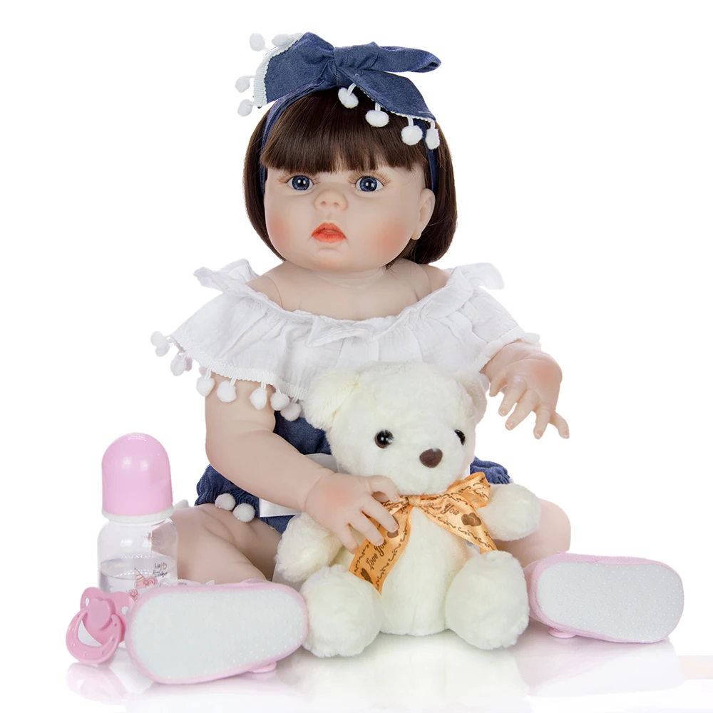 Кукла DollMai полностью виниловая силиконовая кукла reborn baby girl 22 дюйма 57 см настоящая кукла reborn bebe кукла для малышей Детский Рождественский подарок playmate boneca