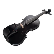 Изысканный 4/4 скрипка, черный цвет, с скрипка сумка чехол, лук и канифоль