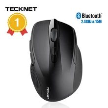 TeckNet, оптическая беспроводная мышь, компьютерная, Bluetooth, мышь, 2600 dpi, 2,4G, беспроводная, Bluetooth мышь, эргономичные мыши для ноутбука/планшета