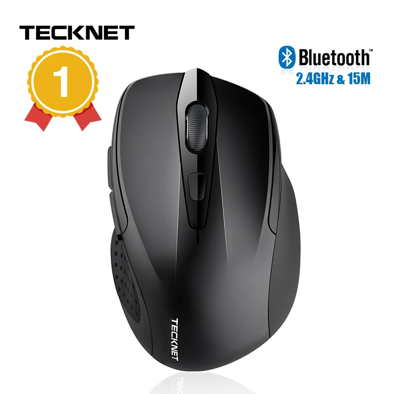 Cena TeckNet bezprzewodowa mysz optyczna komputerowa mysz bluetooth 2600DPI 2.4G bezprzewodowa mysz bluetooth ergonomiczne myszy do laptopa tabletu